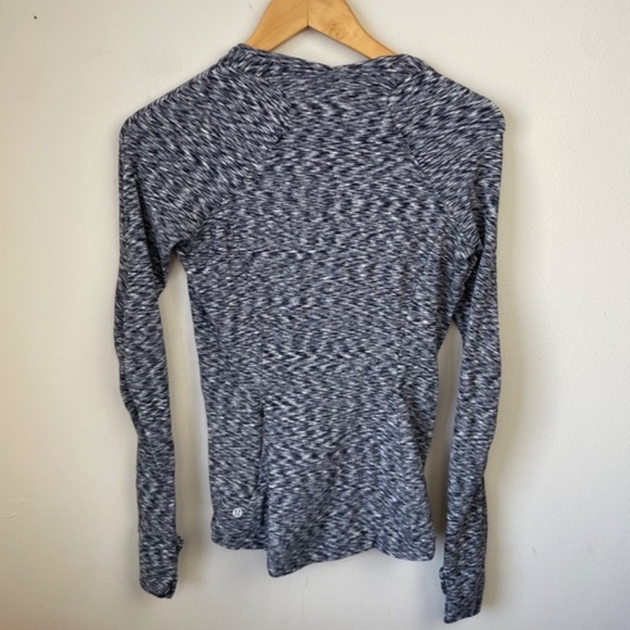Lululemon Runderful Long Sleeve Spaced Out Space Dye Black White - Picture 6 of 11